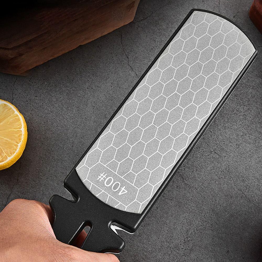 1Pcs Double Sided Kitchen Sharpener Coarse Fine Grits 5 in 1 Diamond Sharpening Stone Multifunctional with NonSlip Handle
