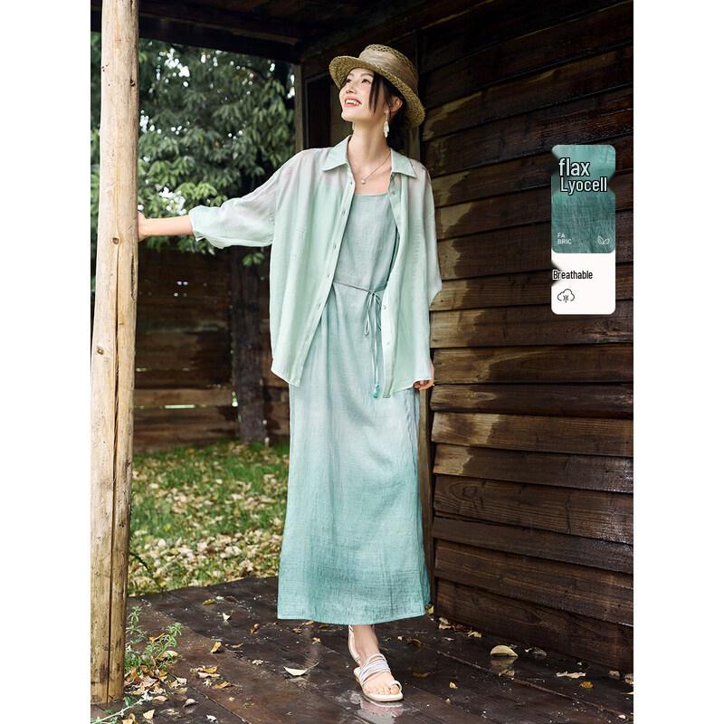 XWI Women s Lyocell Blend Gradient Two-Piece Dress Set