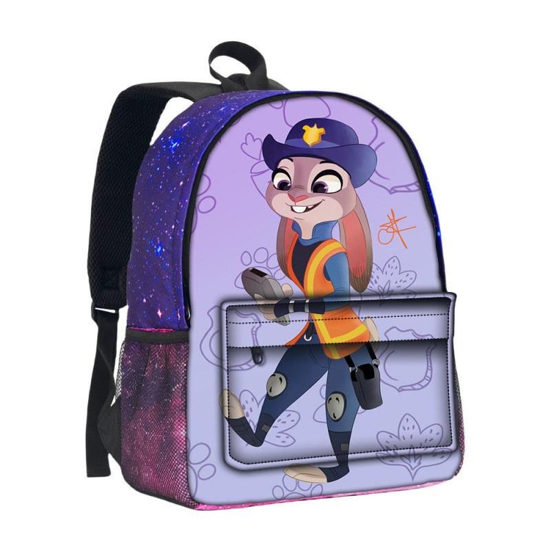 Zootopia School Backpack With 3d Starry Sky Pattern And Large Capacity For Students