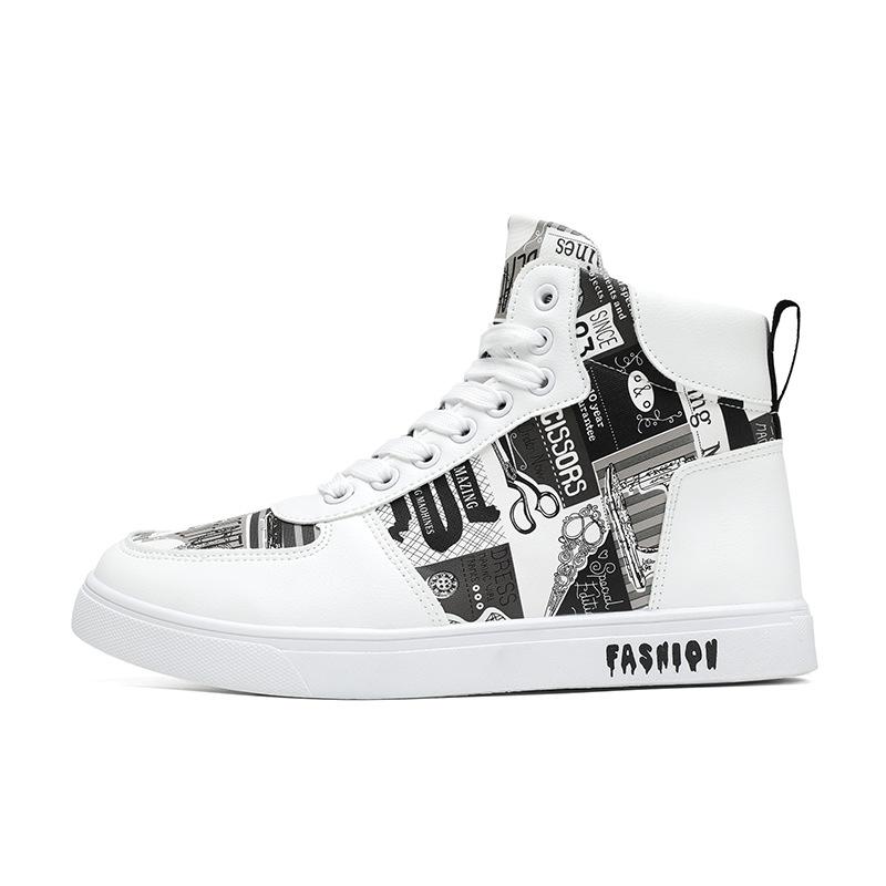 Autumn and winter new men's shoes trendy versatile casual board shoes men's retro sports high-top trendy shoes