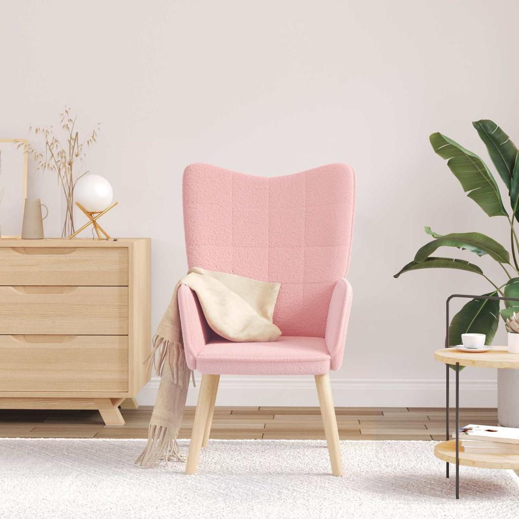 Armchair Pink 62 x 67 x 95.5 cm Sherpa Fabric