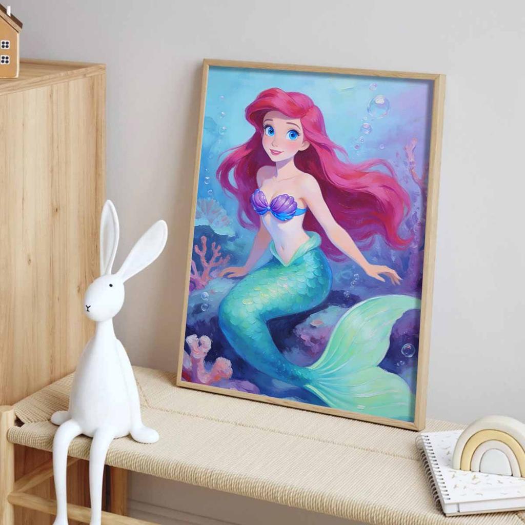 Disney Little Mermaid Ariel Diamond Painting Art Mosaic Kit Handmade diy5D Home Decor Gift