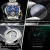 OLEVS 9910 Automatic Mechanical Watches Waterproof Luminous Hands Tourbillon Skeleton Wristwatches for Men Montre Relojes Hombre