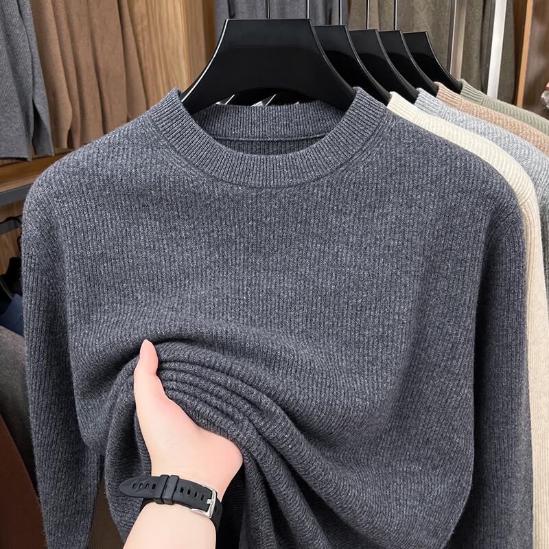 

Yiliteng Men s Thickened Wool & Cashmere Blend Pullover XL