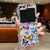 Luxury Colorful Butterfly Case For Samsung Galaxy Z Flip 7 6 5 4 3 Hard Clear Folding Cover For Samsung Z Flip6 Flip5 Flip7