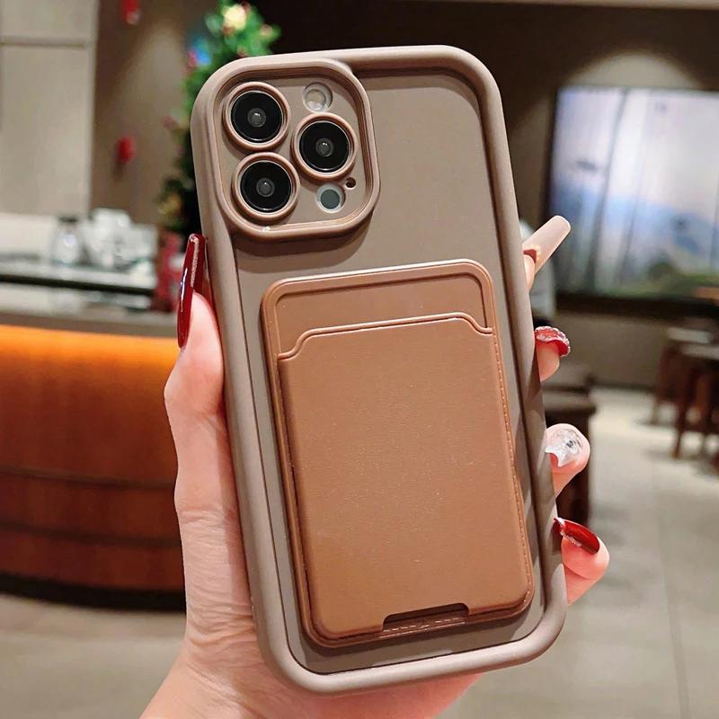 Luxury Silicone Wallet Phone Case For iPhone 17 16 15 14 13 12 11 Pro Max Plus X XR XS Card Holder Slot Shockproof Back Cover
