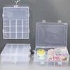 1Pcs Jewelry Button Hardware Tool Storage Plastic Storage Box Transparent Organizer Case