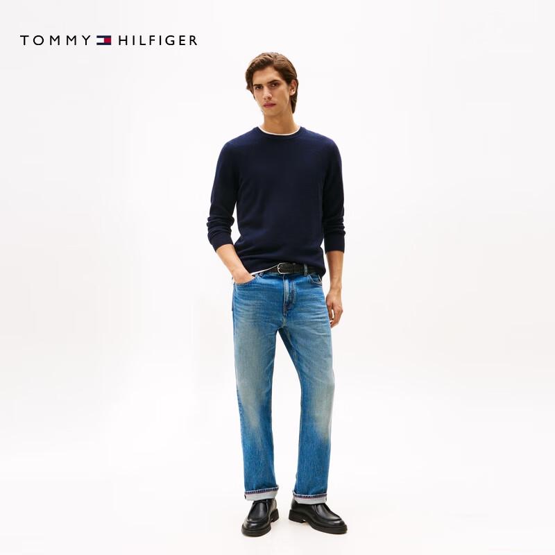 Tommy Hilfiger Men's Solid Cashmere Round Neck Sweater