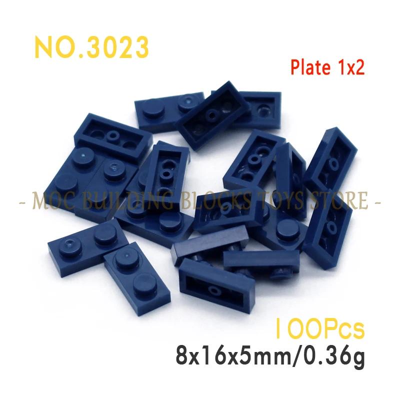 Moc Parts 3023 Plate 1X2 Building Block Bricks Classic Diy Architecture Creative Education Compatible With Accessories Toys