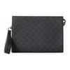 Classic Logo Canvas And Leather Clutch Men Clutch Black 768255-FACQC-1048