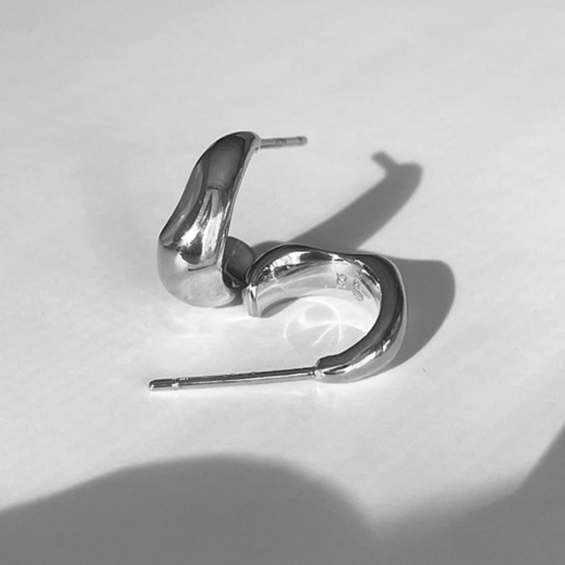 Melliv Silver Basic Hoop Earrings_mve07