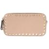 Used AUTHENTIC Valentino Garavani Chain Shoulder Rock Studs Shoulder Bag Pink Beige