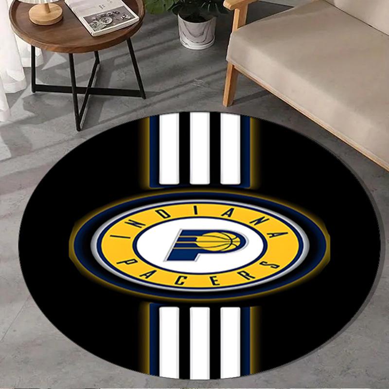 Pacers Basketball Team  Round Rug for Livingroom,Bedroom, Palyroom, Chair Rug, Area Rug, Circle Carpet, Large Size Fan Christmas Gift