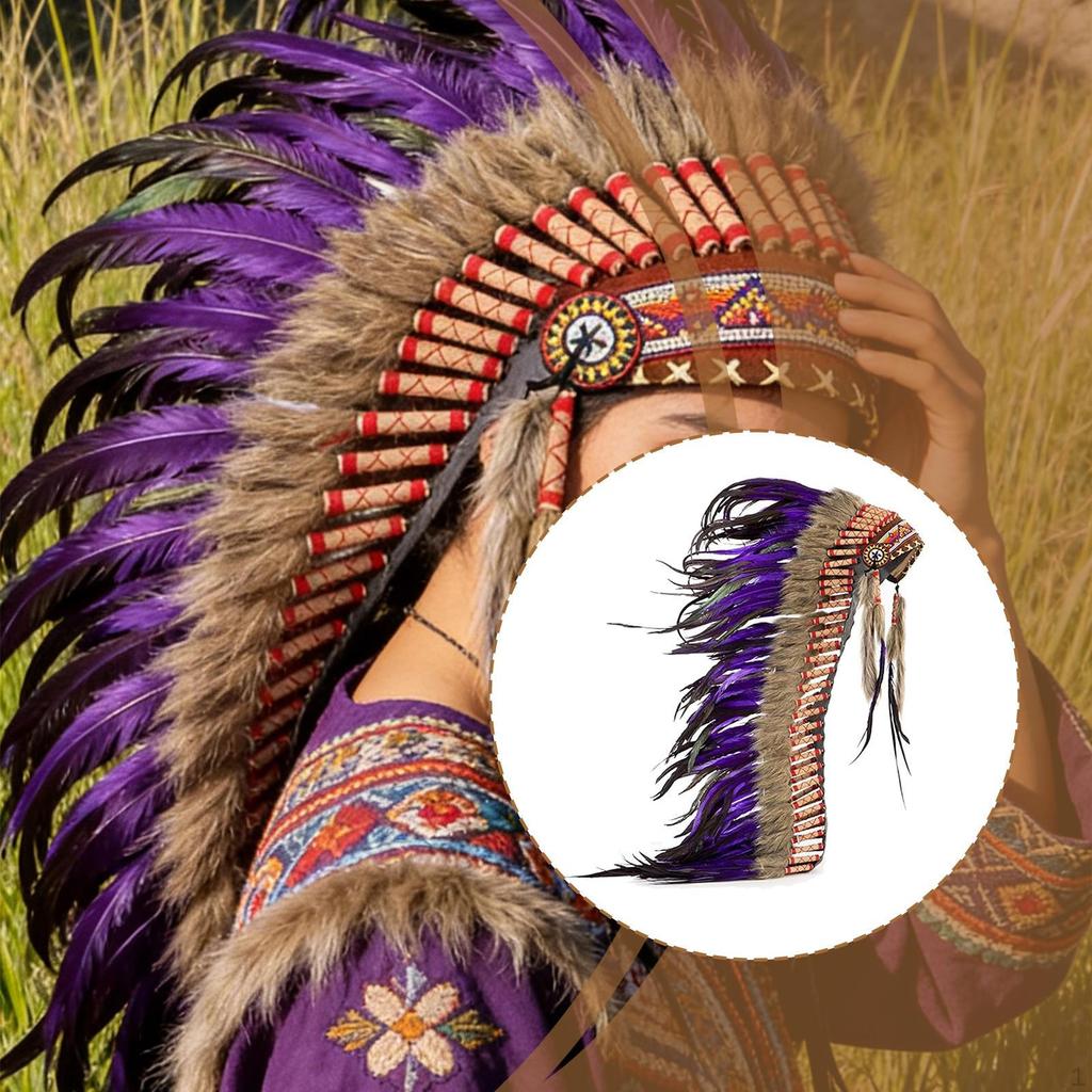 Indian Headwear Photo Props Headdress for Carnival Party Festival