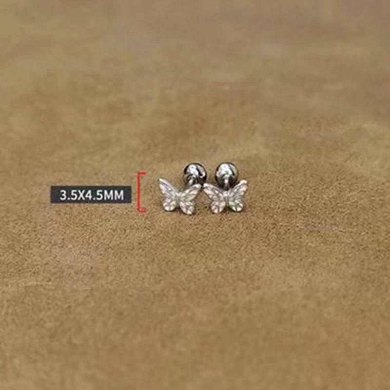1 paio di orecchini a bottone mini pentagramma a forma di stella di cristallo blu alla moda per le donne, orecchini estetici dolci e alla moda, gioielli Y2k