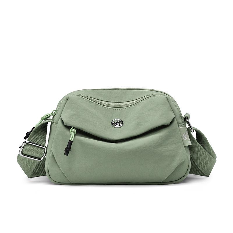 Shoulder Bag Women's Bag Multi-Layer Pocket Lightweight Crossbody Bag Nylon Mother Bag