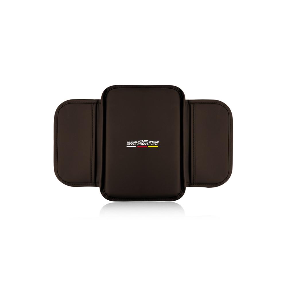 Auto Mittelkonsolen Schutzmatte Mit Tasche Auto Armlehnen Abdeckung Kissen Für Honda Mugen Power Civic Accord Odyssey City CRZ CRV