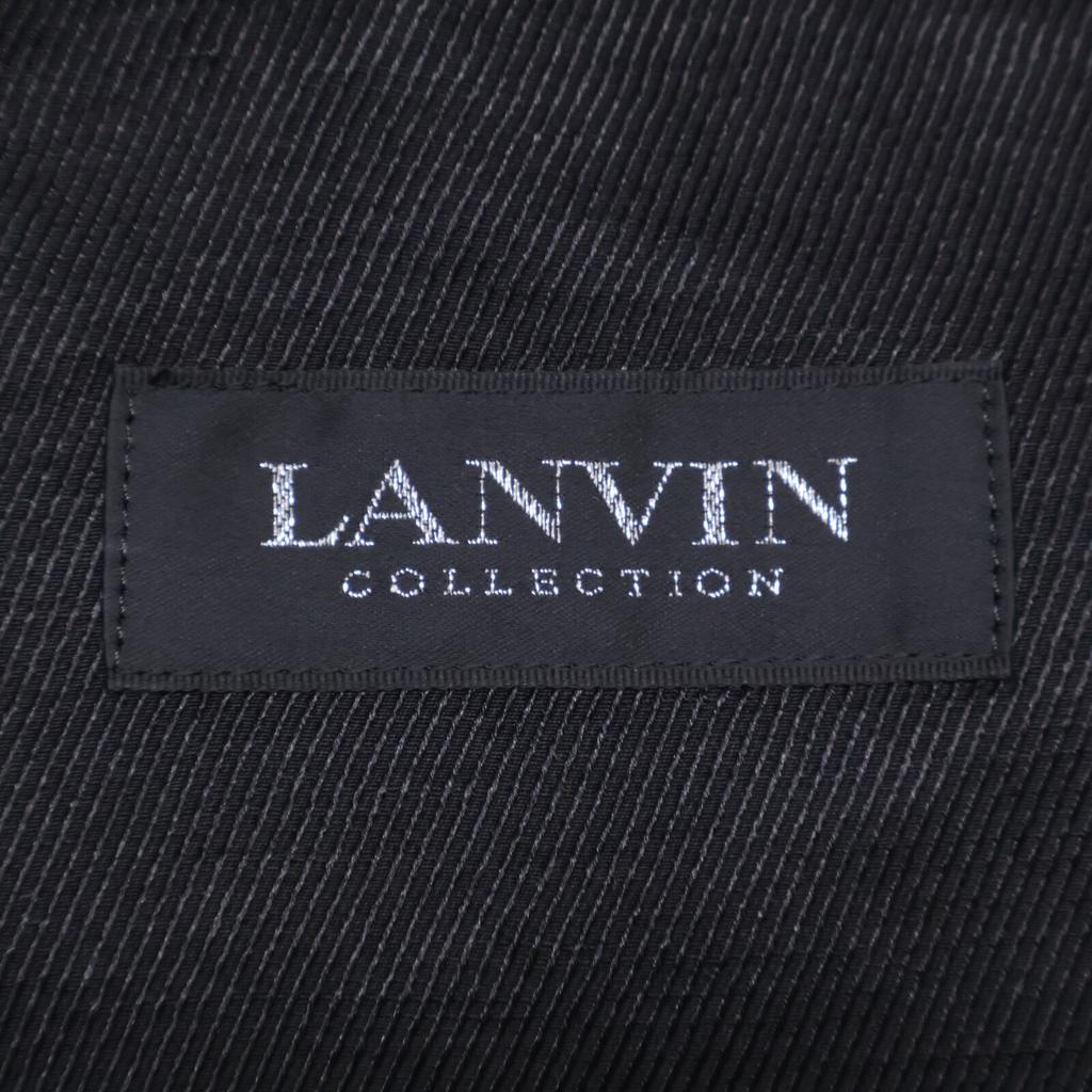 Lanvin Black Linen Silk Tailored Jacket Jacket 48 blackUsed