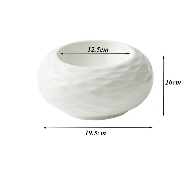 Farfurie neregulată rotundă, ceramică, adâncă pentru paste, pălărie de paie, tavă pentru desert, farfurie pentru supă din porțelan alb, veselă