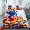 Sonic Cartoon Duvet Cover For Kids, Cool Anime Bedding Set, Duvet Cover With 2 Pillowcases, Bedroom Decor, Kids And Teens