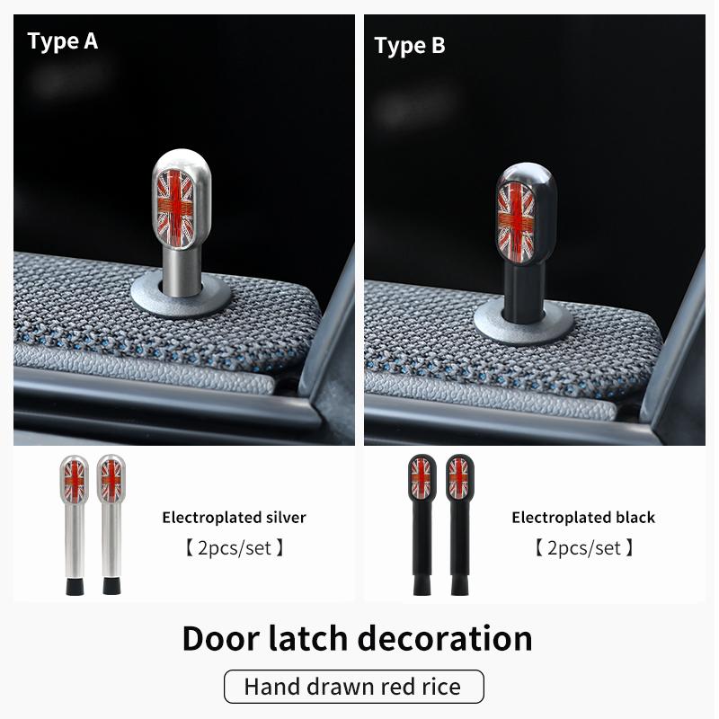 

Car Door Pin Decorative For MINI COOPER F54 F55 F56 F60 F65 R56 R60 J01 U25 COUNTRYMAN CLUBMAN Metal Car Interior Accessories Electroplated black