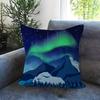 Nature Aurora Beauty Personalized Picture Text Home Decorative Pillows Household Gifts 45X45Cm