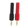 5set Banana Plug Adapter PA Brass Material 2mm 0.08in Male To 4mm 0.16in Female Red Black Banana Connector
