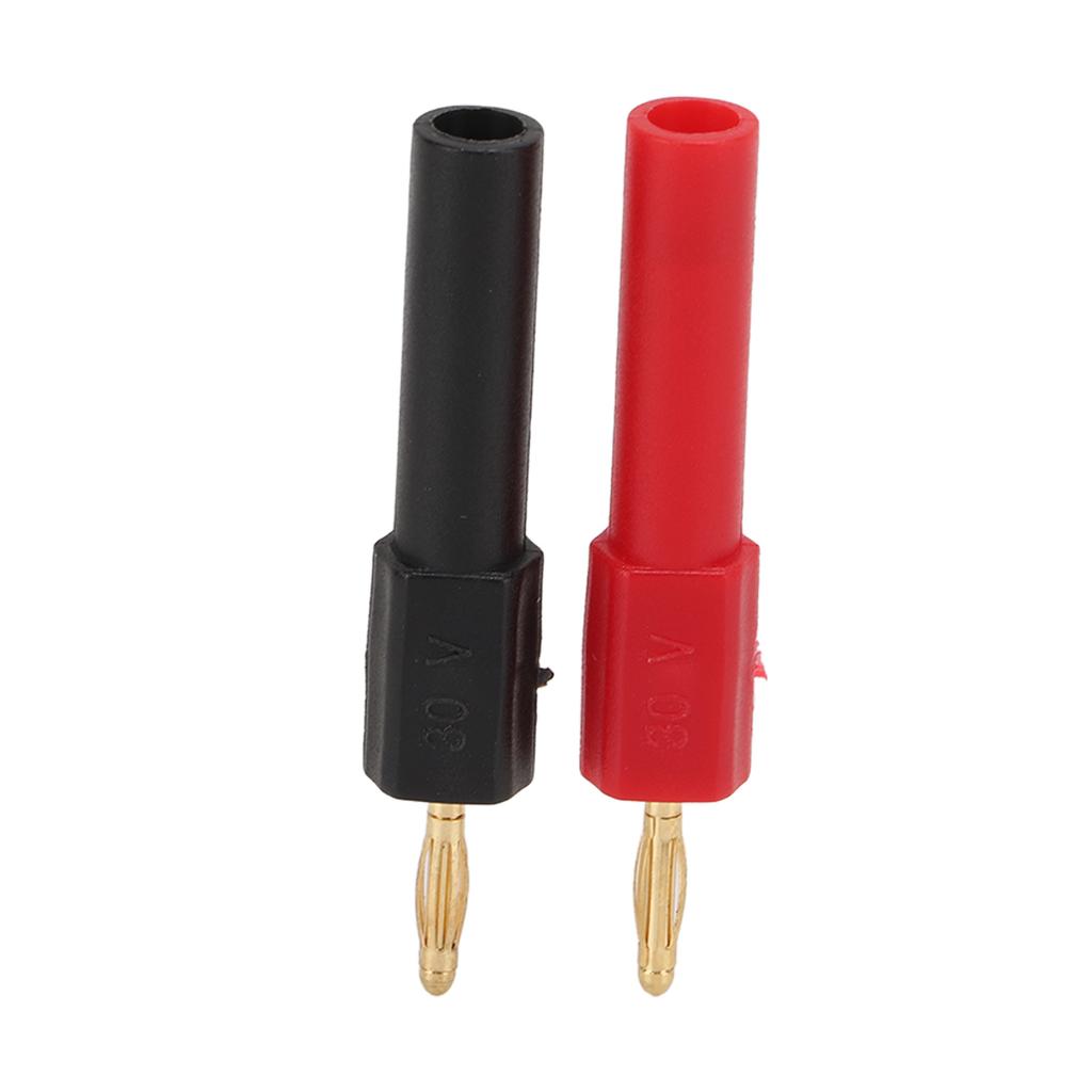 5set Banana Plug Adapter PA Brass Material 2mm 0.08in Male To 4mm 0.16in Female Red Black Banana Connector