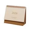 2026 Desk Calendar JAN 2026 - DEC 2026 Standing Flip Desktop Calendar 12 Months Planner with Twin-Wire Binding for Home Office School