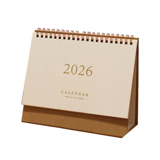 2026 Desk Calendar JAN 2026 - DEC 2026 Standing Flip Desktop Calendar 12 Months Planner with Twin-Wire Binding for Home Office School