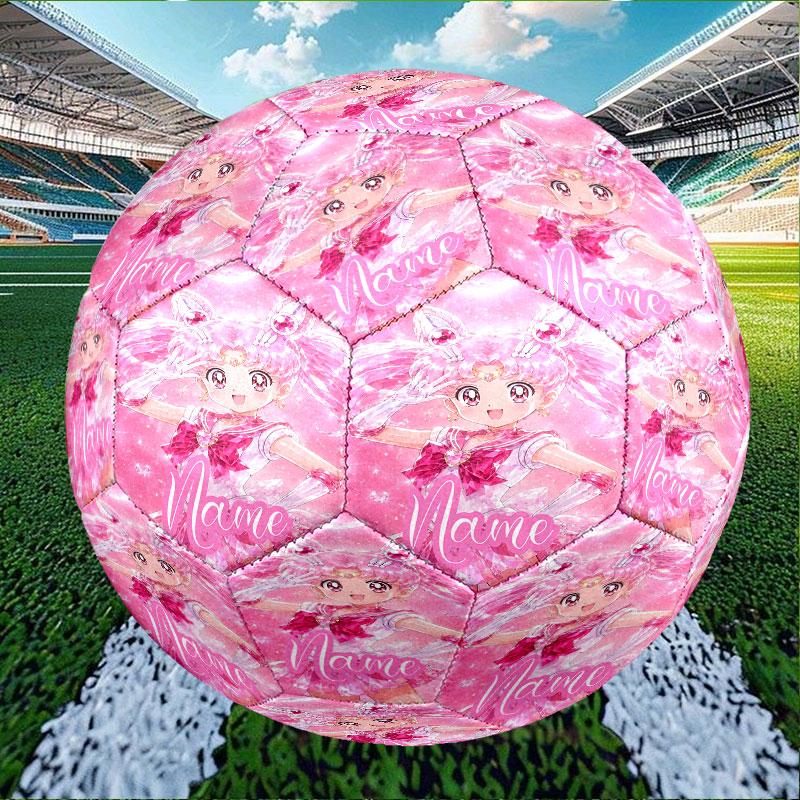 Custom Name Personalized Sailor Moon Print Size 5 Soccer Ball Training & Match Football, for Team, Kicking, Gift for Football Enthusiasts