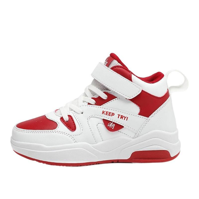 New Board Shoes High-top Basketball Shoes Sports Shoes Children's Soft-soled Running Shoes Autumn Velcro Classmates Children