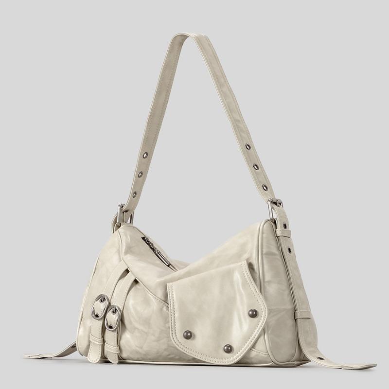 

Ретро мотоциклетная одноплечевая сумка кроссбоди Высококлассная модная и универсальная подмышечная сумка бежевый