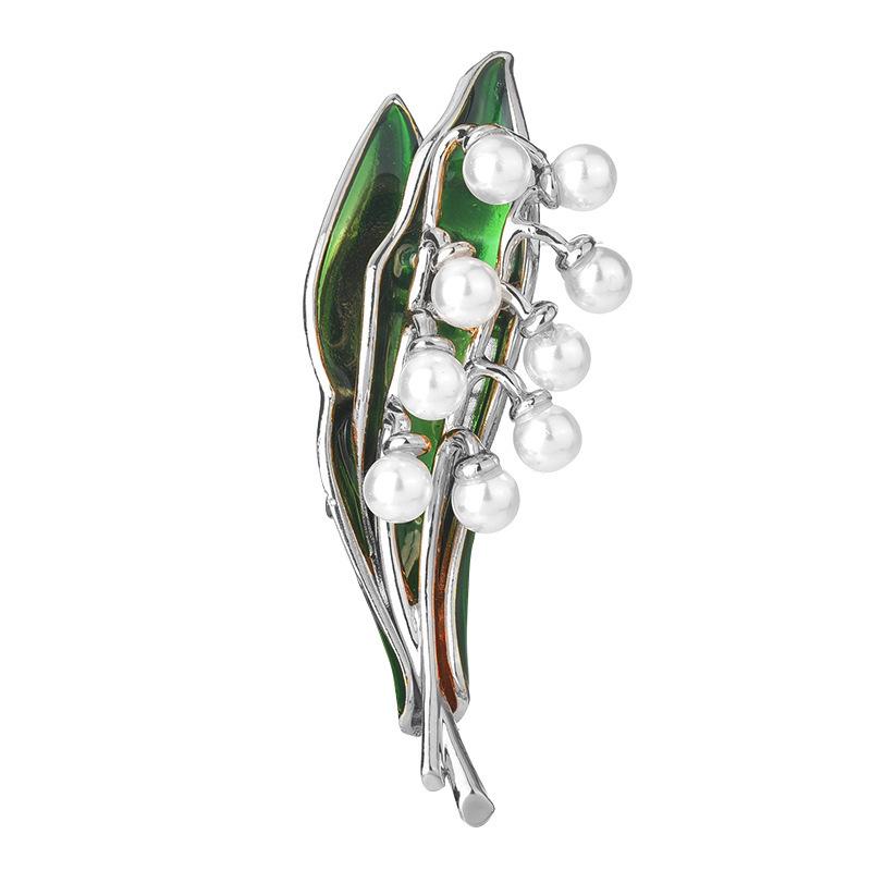 

Универсальная брошь-фрукт, модный дизайн, брошь-булавка в виде стручка пшеницы, листа, жемчуга золотой