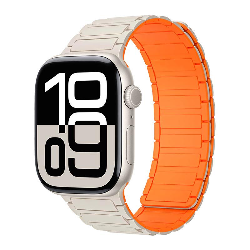 Magnetic Silicone Band for Apple Watch Ultra 3 2 49mm 46mm 42mm 45mm 44mm 40 41mm Strap IWatch Series 11 10 9 8 7 6 SE Bracelet