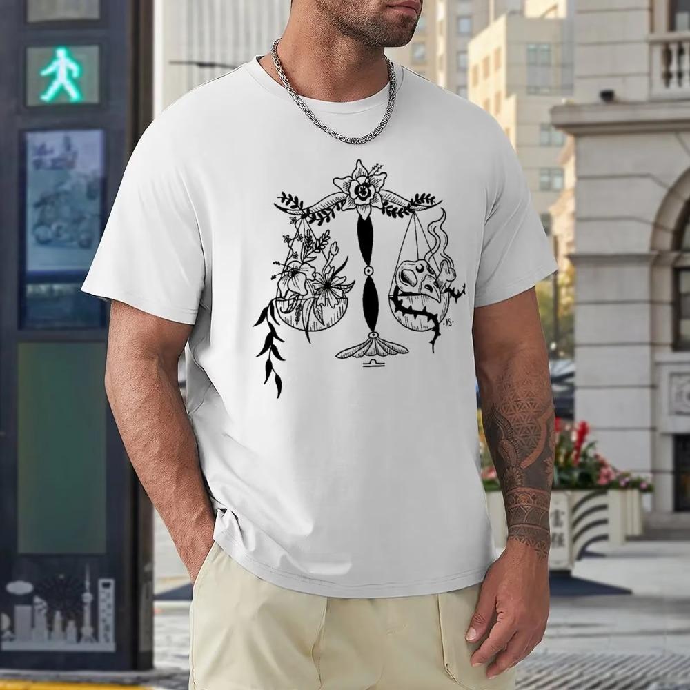Libra Twelve Contellation (4) T-shirt Harajuku Sports  Funny Novelty Top Tee Classic Home USA Size