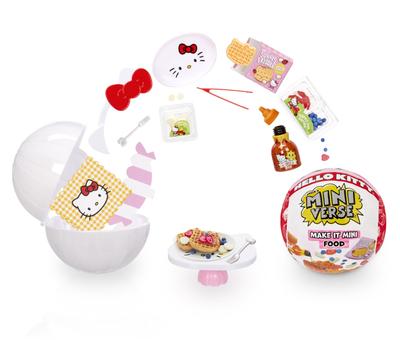 MGA's Miniverse Make It Mini Food Hello Kitty Mini Collectibles, Sanrio, Mystery Blind Package, DIY, Craft, Resin Play, Replica Food, Novelty, Not