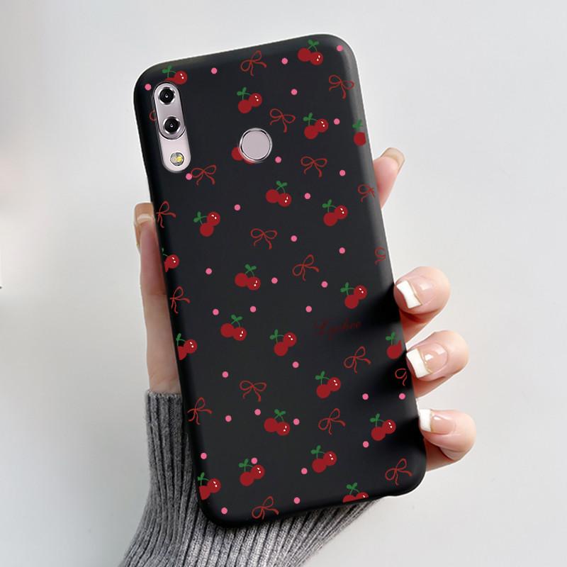 For Asus Zenfone 5 5z ZS620KL ZE620KL X00QD 6.2" 2018 Shockproof Phone Case Aesthetic Fashion Cute Cat Black Soft Silicone Cover