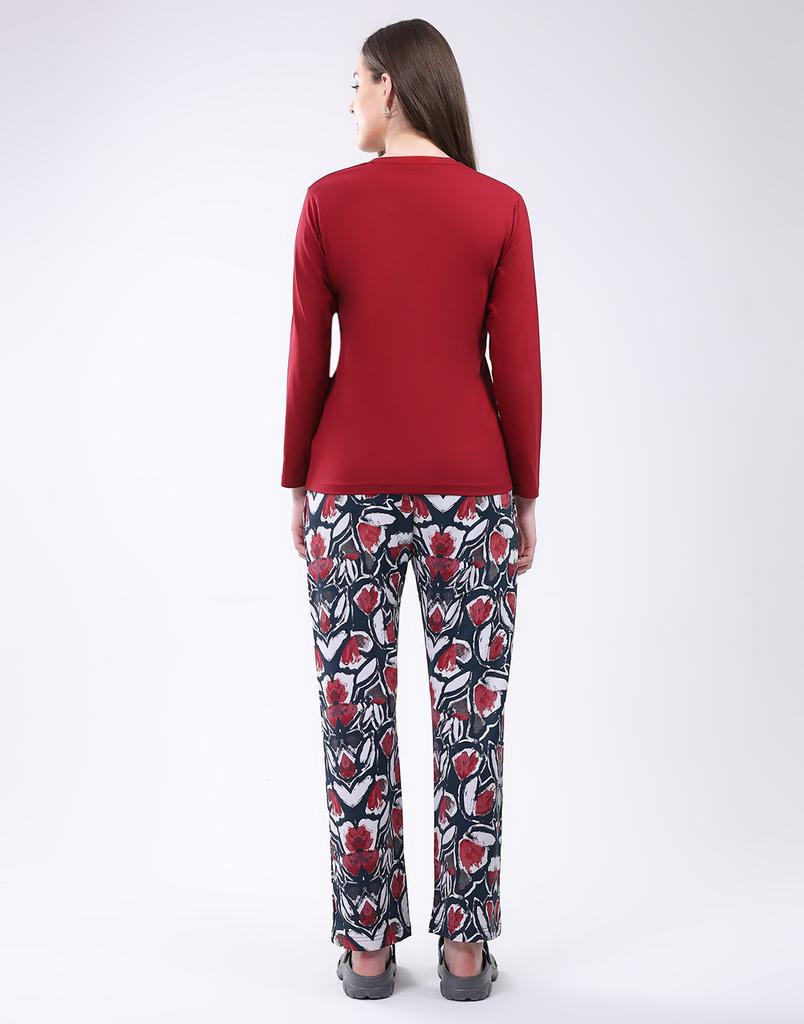 MONTE CARLO Conjunto inferior de manga larga con cuello redondo para mujer