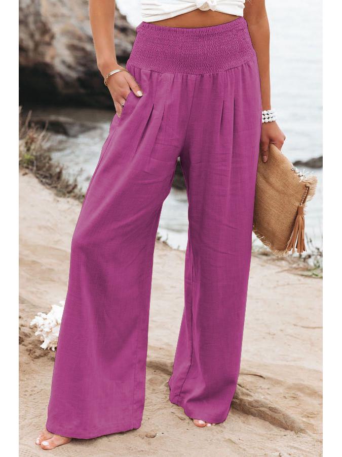 In Stock! 2022 Casual Wide-Leg Cotton Linen Bestseller Loose Long Pants for Women - Spring/Summer Collection.
