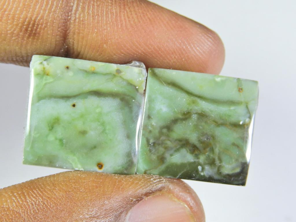 Natural Combo Jasper Matched Pair Octagon Cabochon Loose Gemstone 16X17X03MM SK-255