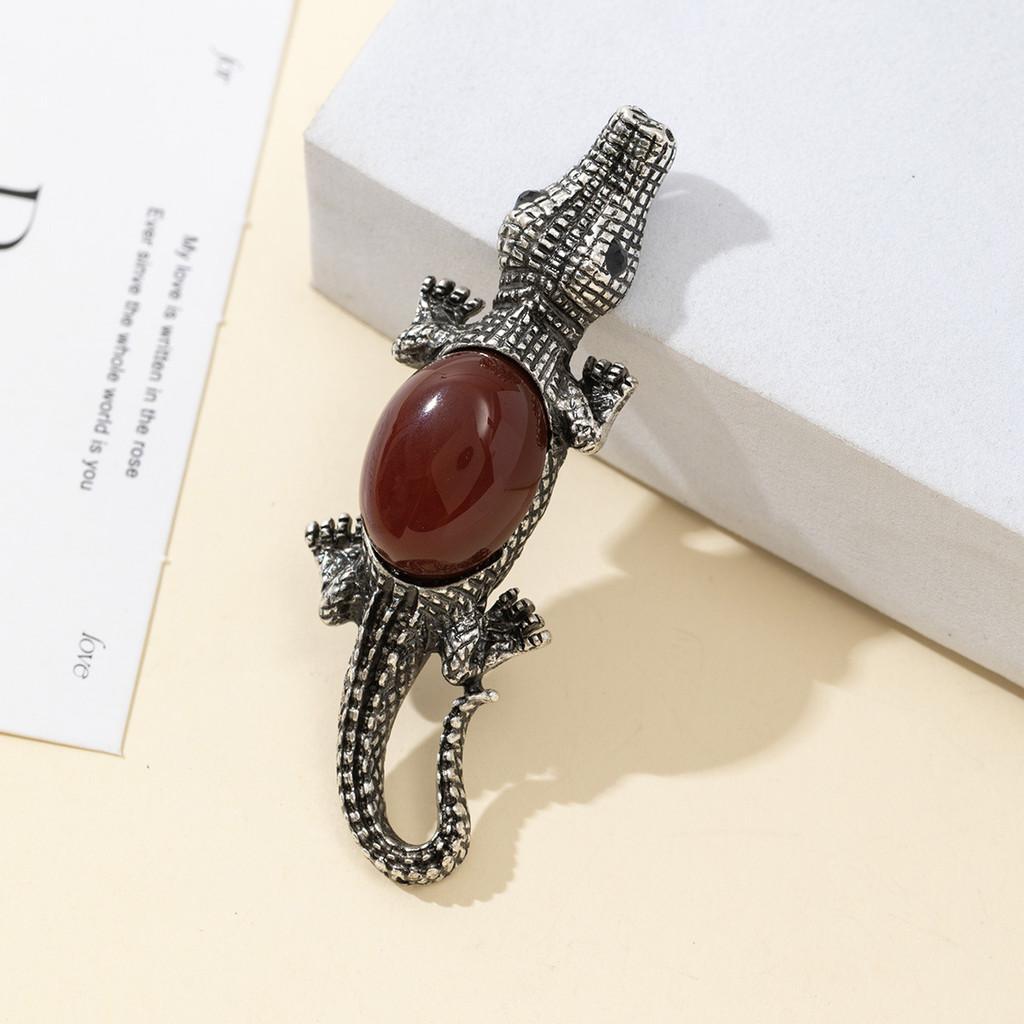 Creative Cartoon Crocodile Brooch With Alloy Inlay For Jewelry Making And Accessories