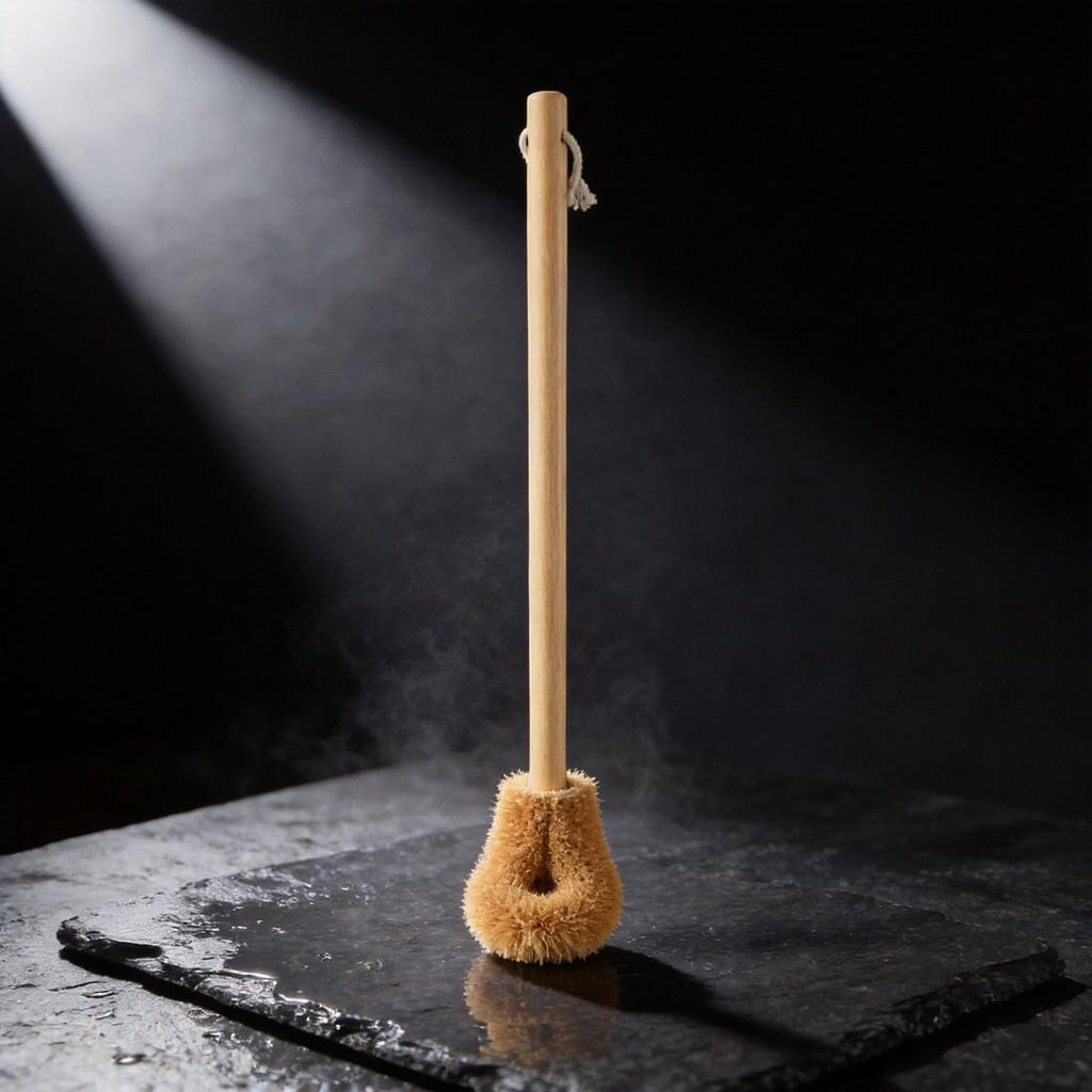 Toilet Brush With Long Handle And Coconut Fiber For Bathroom Cleaning