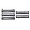 5 Set 10 Position Terminal Block Connector Strip Kit Dual Row Screw Pre Insulated Jumper 15A 600V