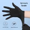 Durable Black Nitrile Gloves: Thick, High-Elasticity, Oil-Proof, Anti-Slip for Auto Repair & Mechanical Maintenance