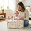 Cesto Portaoggetti Grande Capacità per Nursery Borsa Pannolini Portatile Regalo per Baby Shower