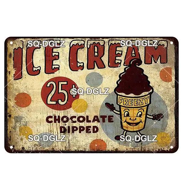 

Milchshake Metall Zeichen Vintage Plaque Zinn Zeichen Wand Dekoration Home Decor Bar Zeichen Wohnkultur Eis poster 30x40cm(11.8x15.7inch)