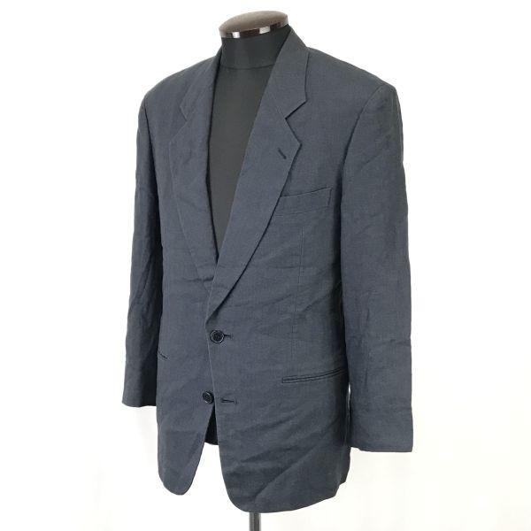 Hergestellt in Japan EMPORIO ARMANI Leinen Maßgeschneiderte Jacke Herren 44 Marineblau(GEBRAUCHT)