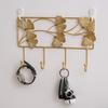 Golden Metal Coat Hooks Iron Art Coat Hanger Multipurpose Key Holder  Living Room