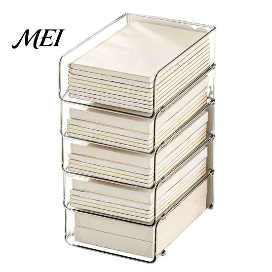 Acrylic Document File Holder Paper Organizer Letter Tray, Stackable Desk Organizer, Clear Craft Supply Drawer Sorter for Documents, Files, Letters, A4